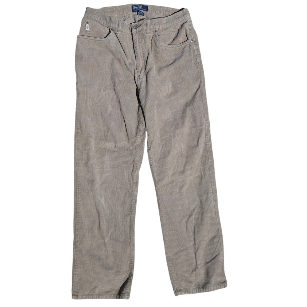 Polo Ralph Lauren Mens 32 (30) x30 (29) Tan Corduroy Pants Straight Leg Classic